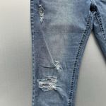 FOR THE REPUBLIC  Women’s Light Denim Jeans 12/30 Slit Distressed Skinny Stretch Photo 4