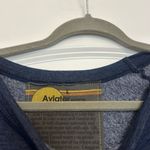 Aviator Nation  Bolt Classic Cropped Crew Sweatshirt Heather Navy Neon Photo 5