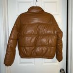 Ci Sono Brown faux leather puffer jacket Photo 4