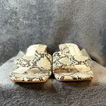 ZARA  Women's Snakeskin Mules - Black and Cream Photo 9