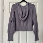 Free People  Textured Henley Knit Hoodie Sweater - Size S Photo 4