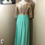 Red Clover Boutique Mint Green Sequin Formal Small Gold Photo 8