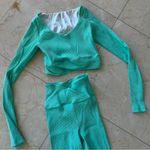Year Of Ours Teal Ribbed Leggings Top Set Sz XS/S Photo 1