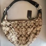 Coach Signature Brown Mini Hobo Shoulder Bag Purse Photo 0