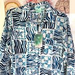 True Destination Womens Sunset Blue She’ll Swim Coverup Shirt XL Photo 1