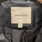 Thread & Supply Womens Black Faux Leather Moto Motorcycle Biker Jacket Small S Photo 4