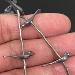 Vintage Native American Zuni Southwestern Liquid Silver Bird Fetish Necklace Photo 10