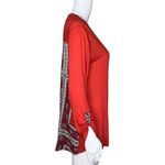 Anthropologie  Porridge Shirt‎ Womens Medium Red Bandana Backstory Tee Casual Photo 2