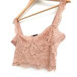 ZARA  Nude Pink Lace Bralette Top Large NWOT Photo 3