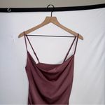 Cider Swoop Neck‎ Mauve Slip Dress Long Evening Wear Lingerie Button Up Photo 6