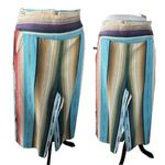 Silver Jeans Silverado Women’s Guachos Serape Multicolor Striped Cropped Pants Size M Photo 0