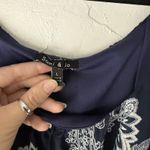 Sami & Jo  Dress Womens Large Navy Blue Paisley Maxi Boho‎ Sleeveless Full Length Photo 3