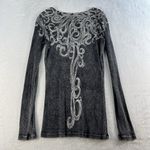 Vocal VTG L Large Top Black Ribbed Embellished Studs Y2K Dark Fairy Goth Punk Photo 7