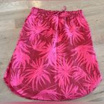 Gap  Women Floral Print Maxi Skirt Pink Palms linen cotton blend size medium Photo 3