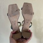 By Far Tanya multicolor rainbow iridescent crystal heeled mule sandal 37/7 Green Size 6 Photo 7