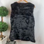 Vera Wang  Faux Fur Black Sleeveless Vest L/XL Photo 1