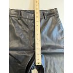 French Connection Pants Women 2 Black Faux Leather Slim Trouser Old Money Travel Photo 5