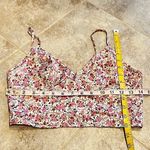 ZARA 🆕  floral spaghetti strap bustier crop corset top camisole pink Photo 2