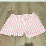 Old Navy Women's Linen-Blend Striped Shorts 3.5 Inseam Pink size medium Photo 2