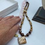 Artisan  made tourmaline necklace and earrings set . Photo 4