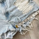 Levi's Furst of a Kind High Rise Distressed Rhinestone Shorts Blue (size 12) Photo 6