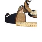 Soludos  Capri Pom Pom Block Heel Navy Strap Sandals Women SZ 6.5 Navy EUC Resort Photo 5