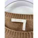Chloé Chloe Ruffle Sash Cashmere Long Sleeve Crewneck Sweater in Pale Brown Size M Photo 5