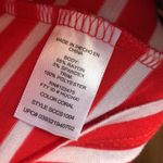 Christian Siriano Orange White Stripe Short Sleeve Shirt Large Photo 6