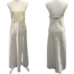 Victoria's Secret Victoria’s Secret Gold Vtg 80s Ivory Satin Lace Maxi Slip Bridal Coquette Medium Photo 1
