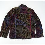 Chico's Chico’s Rainbow Image Embroidered Market Day Velour Jacket Blazer Women’s Size 0 Photo 3
