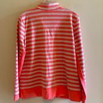 Chico's Weekends By Chico’s Pink Gray Stripe Zip Up Sweatshirt Jacket Size Chico’s 1 /M Photo 4