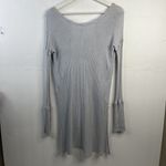 Free People  Sz XS Ventura Thermal Top Waffle Knit Long Sleeve Sky Blue High Low Photo 9