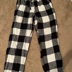 Old Navy Black and White Buffalo Plaid Pants Photo 0