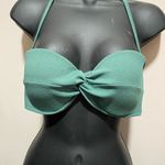 Shade & Shore  Green Twist Front Halter Top Photo 0