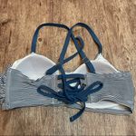 Xhilaration  Lace-Up Back Bikini Top Blue Striped Photo 1