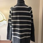 A New Day  Charcoal and White Striped Turtleneck Sweater Size S Photo 9