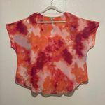 One World Tie Dye Semi Sheer Embellished Blouse | Top | Shirt Photo 0