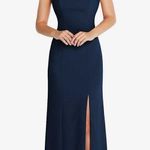 Dessy Collection Navy Blue Strapless Gown Photo 2