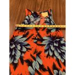 Maeve  Anthropologie hi low sunset hibiscus sleeveless orange blue dress 2 Photo 2