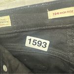 Levi's Levi’s 724 Straight High Rise Straight Distressed Jeans Womens 28 Black Photo 9