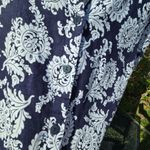 NEW Carole Little Woman Linen Button Down Blouse 1X Blue Photo 4