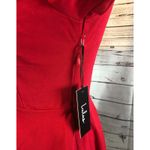 Lulus NWT  Tip the Scallops Red Scalloped Skater Dress size large Photo 6