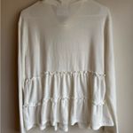 Sadie & Sage Cream Ruffle Sweater Medium Photo 8