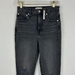 Madewell  The Tall Perfect Vintage Jean Bartlett Wash Black Ripped US 24 NWT Photo 9
