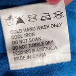 White Fox Boutique White Fox Front Twist Jersey Long Sleeve Crop Top Sweetheart Neck Blue Size XS Photo 9