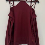 True Religion  Maroon Strappy Blouse Photo 0