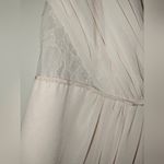 Monique Lhuillier Bridesmaids Amelia Gown Blush Pink Chiffon V Neck Tonal Lace 2 Photo 4