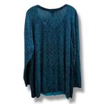 Catherines  Women's Plus Size Navy Blue Turquoise Button Sweater 2X NEW Cardigan Photo 3