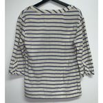 J.Crew Womens Blue White Striped Top Size XS V-Neck Cotton Popover Shirt Photo 3