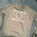 Silly goose university sweatshirt crew large green Photo 1